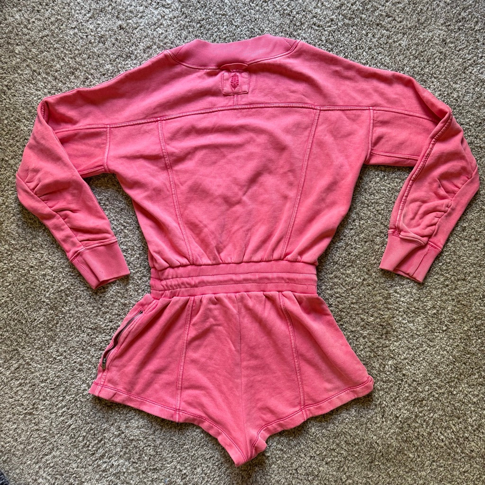 Free People FP Movement Intercept Romper NWOT Hibiscus Pink Small - Picture 5 of 8